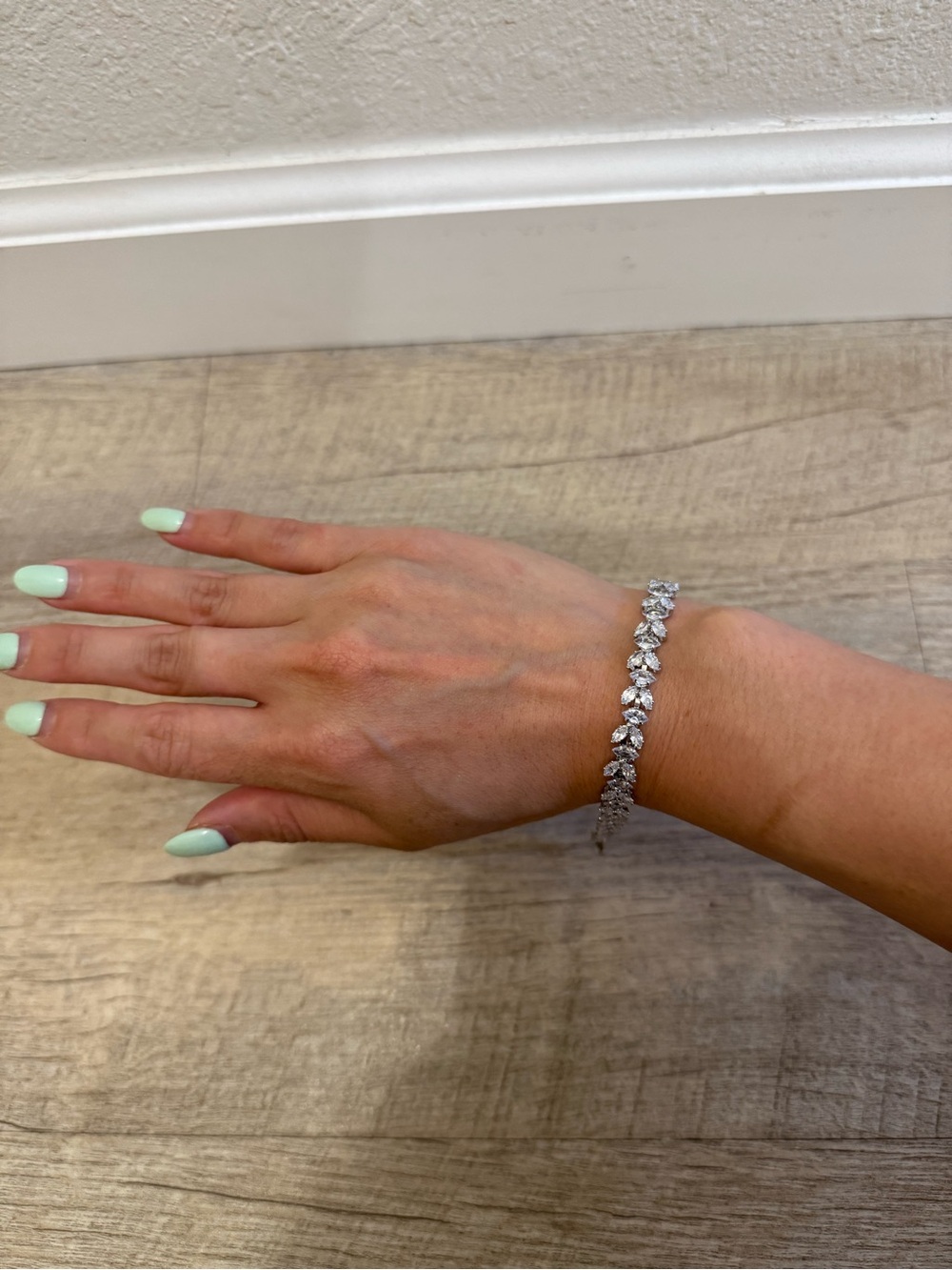 H&M Silver Crystal Tennis Bracelet